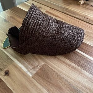 Women's 100% Straw Beach Visor with Elastic closure